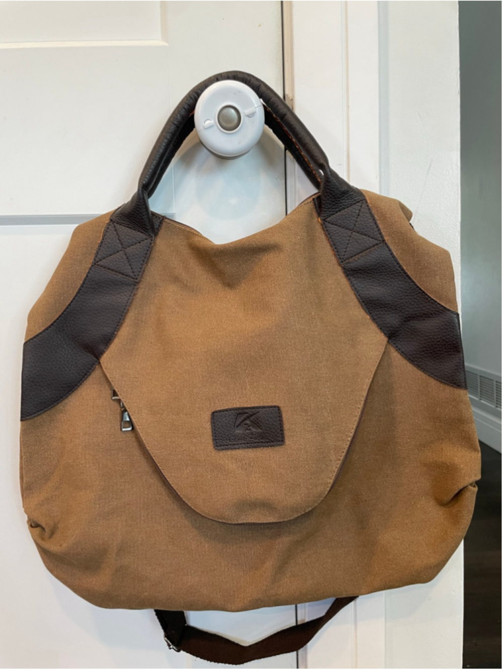 K2 CLASSIC FASHION Canvas Leather Shoulder Bag Messenger Bag